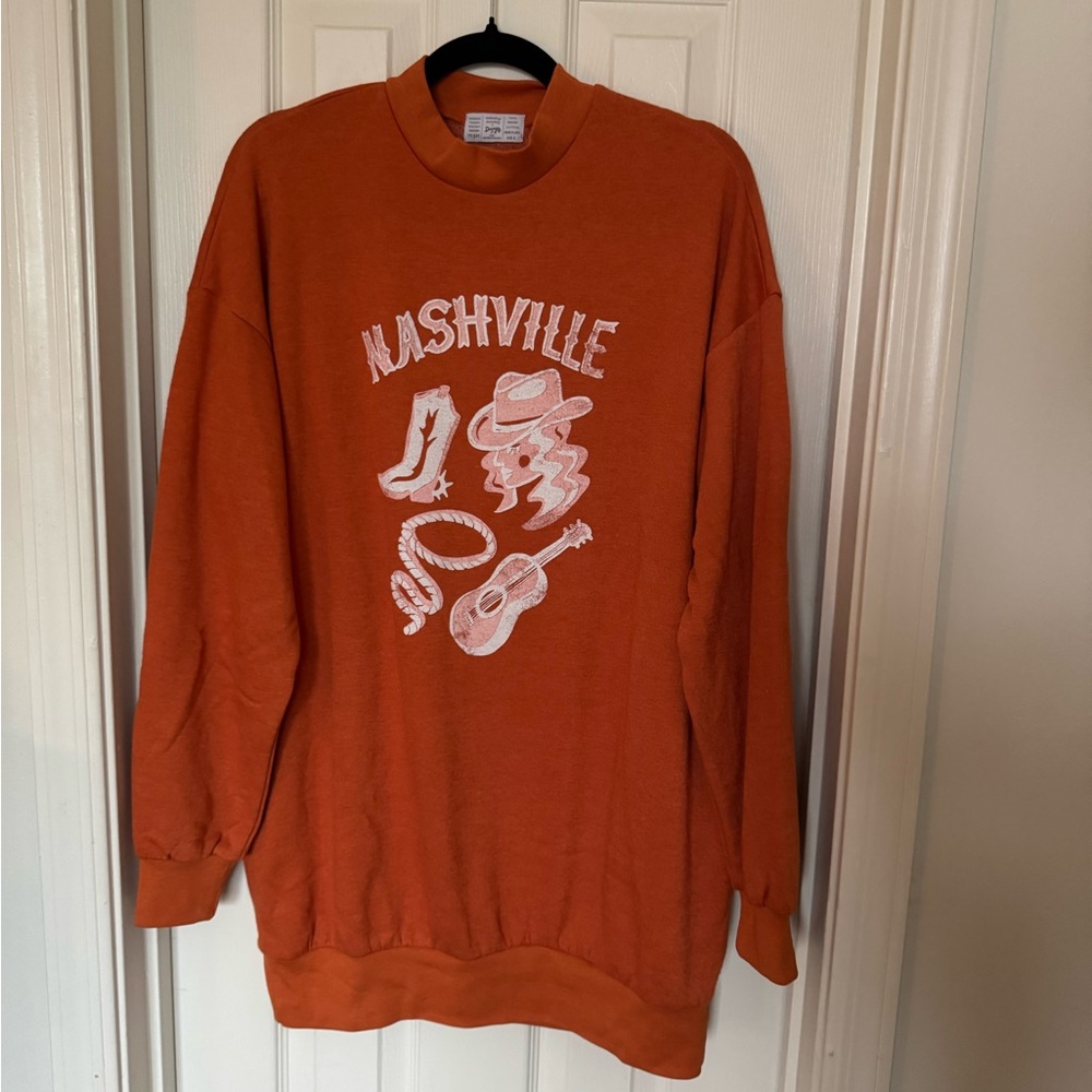 Anthropologie NWT Nashville Sweatshirt Tunic Size Small